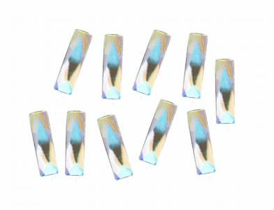 Стразы крупные прямоугольные голография 3*7 (10шт)