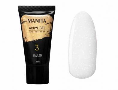 03 Acryl Gel Manita 30ml (молочный с шиммером)