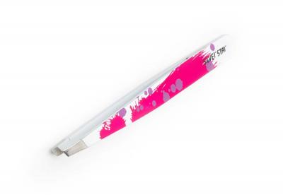 Пинцет АТ9919 косой цветной