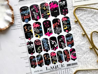 NW-01 Пленки LAQUE NAIL WRAPS №1