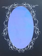 Фольга битое стекло на клеевой основе (голубая)