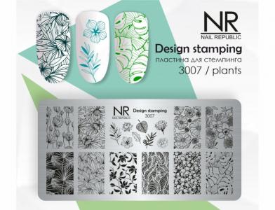 3007 Пластина для стемпинга NR Plants