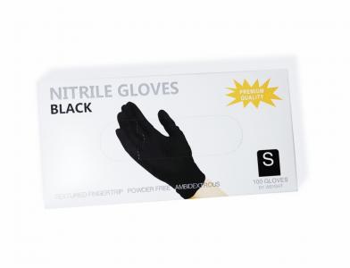 Перчатки Nitrile (черные) S 100шт