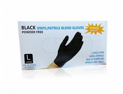 Перчатки Vinil/Nitrile (черные) L 100шт