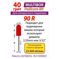 Насадка педикюрная 90R (красная) Multibor