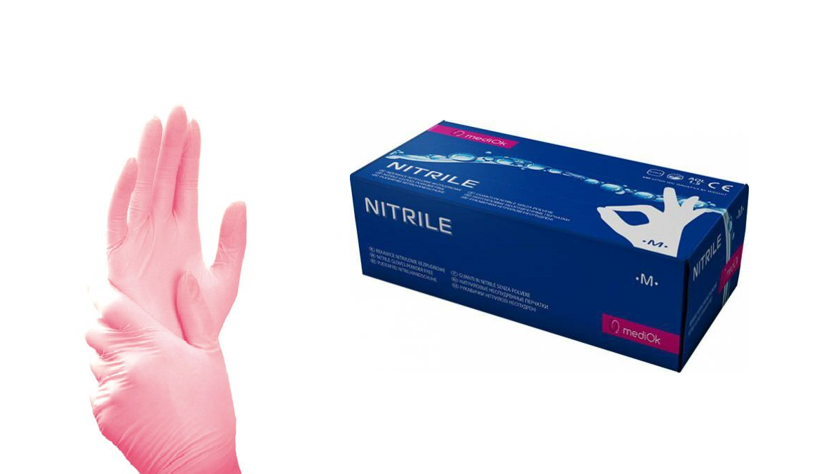 Перчатки MEDIOK нитриловые. MEDIOK перчатки нитриловые неопудренные 100шт m. MEDIOK перчатки нитриловые XS, розовые (100 шт. Перчатки нитрил SITEKMED.