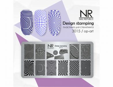 3015 Пластина для стемпинга NR op-art