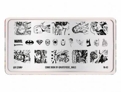 043PL Пластина для стемпинга GO! Stamp 43 Comic Book